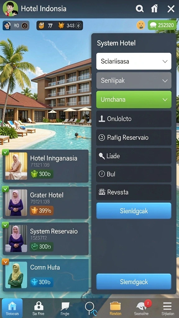 Fitur mode permainan yang beragam.