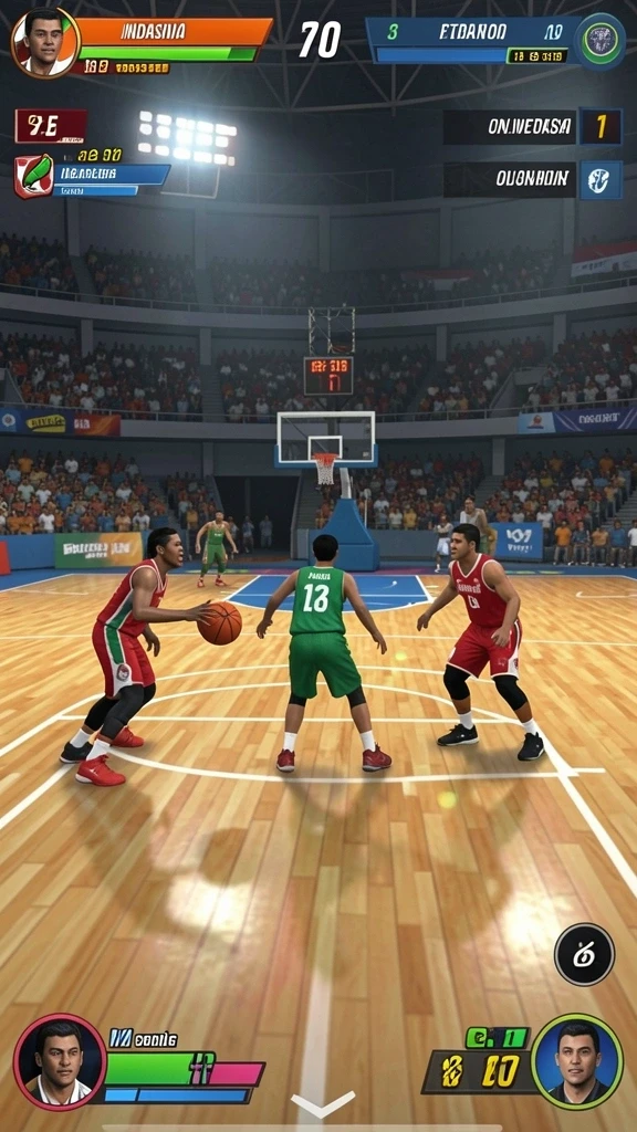 Screenshot saat pertandingan dalam mode multiplayer.