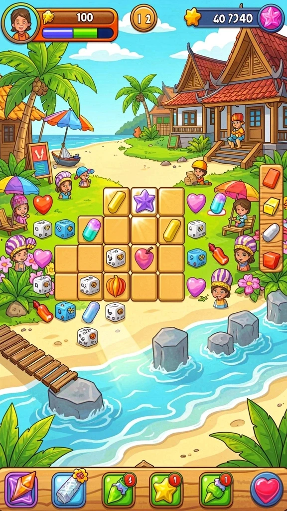 Screenshot menampilkan karakter utama beraksi di level awal.