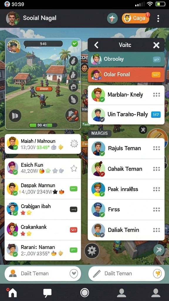 Tangkapan layar menunjukkan karakter utama dalam aksi seru.