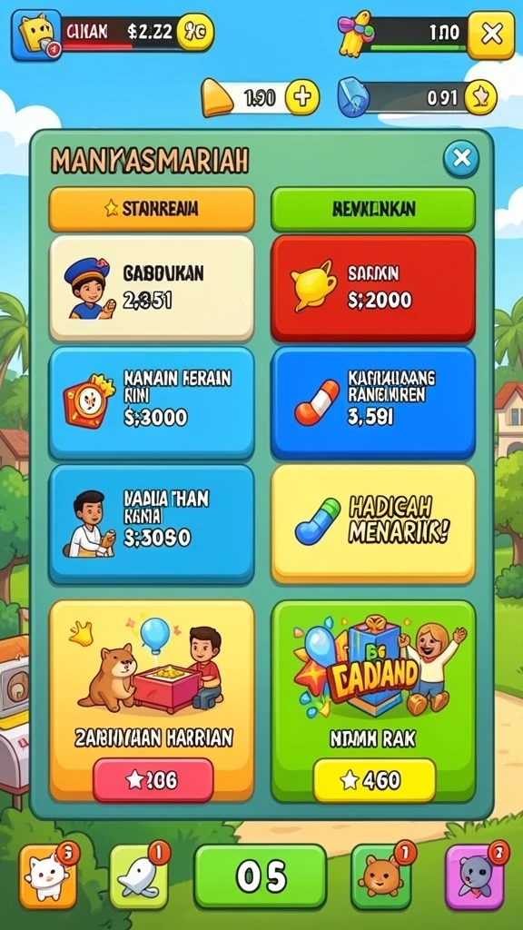 Tampilan grafis yang memukau dan berwarna-warni.