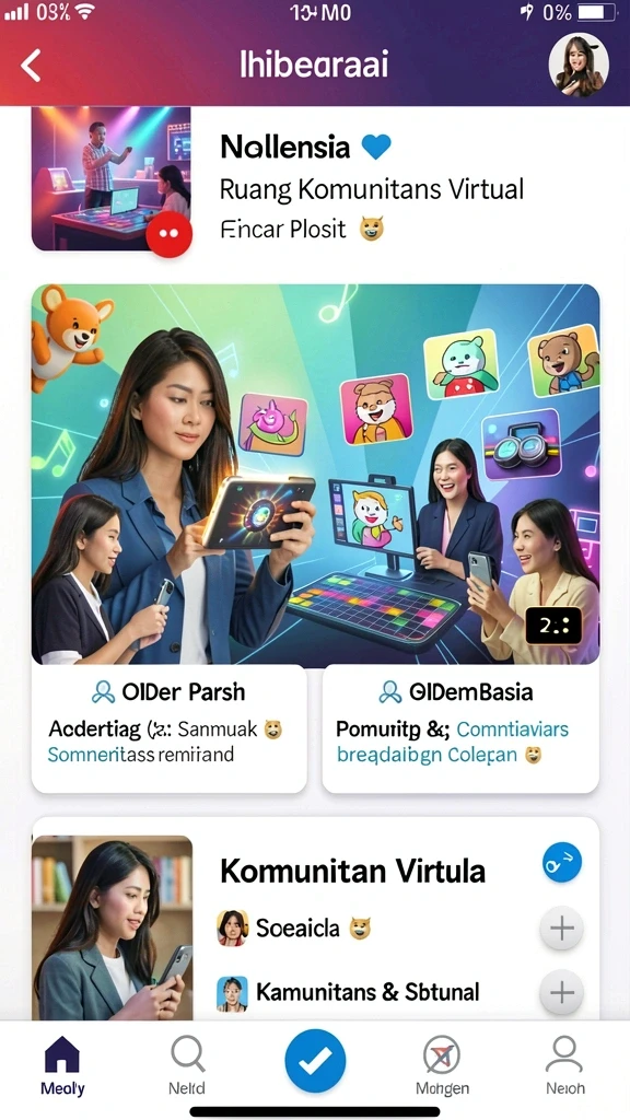 Fitur chat untuk berinteraksi dengan pemain lain.