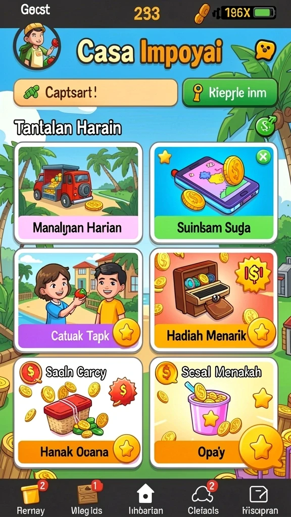 Tampilan antarmuka pengguna yang menarik.