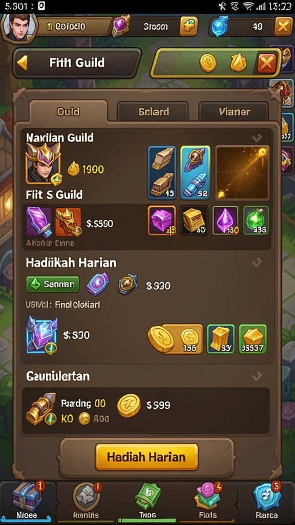 Screenshot menampilkan fitur komunitas dan event menarik.
