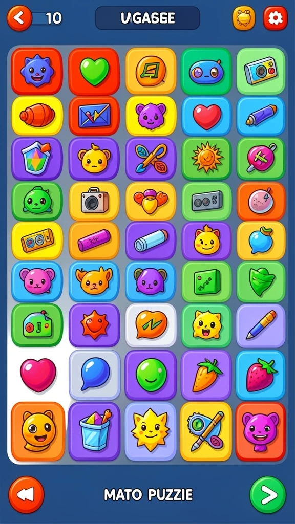 Tangkapan layar level pertama yang colorful dan penuh tantangan.