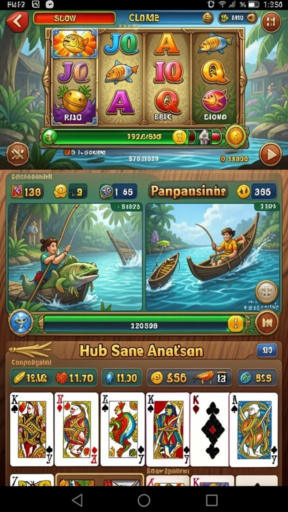 Screenshot menunjukkan karakter utama dalam aksi melawan monster.