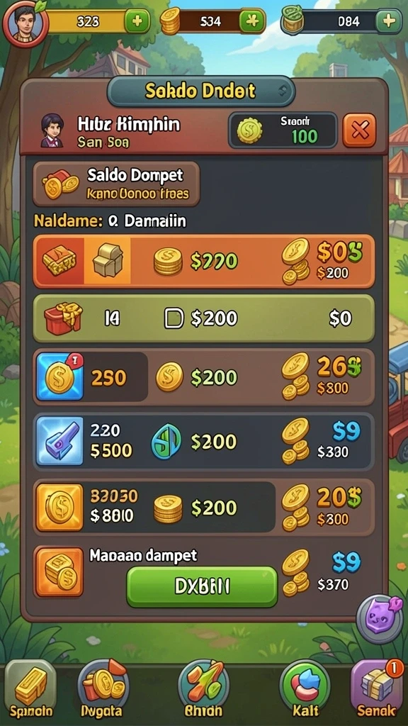 Pemandangan fantastis dari dunia game yang luas.