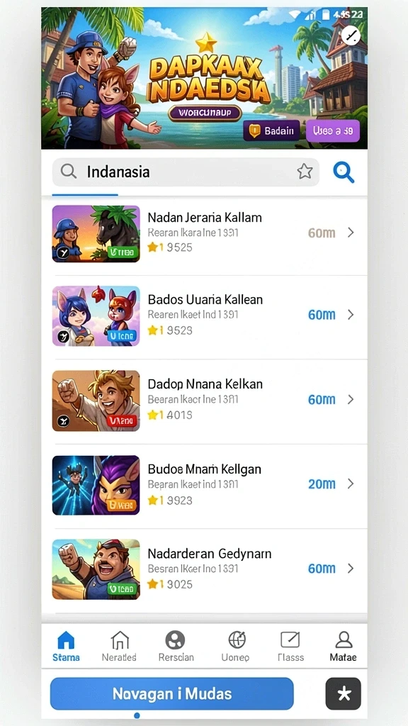 Tampilan awal yang menarik dan menggugah selera.