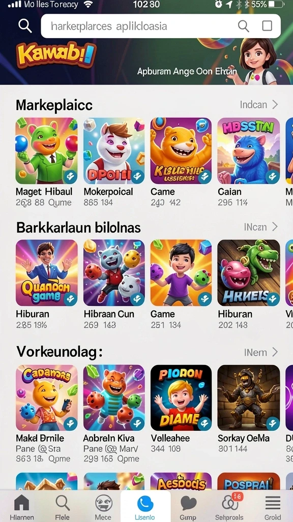 Screenshot aplikasi SPBU77 - Interaksi dengan pemain lain.